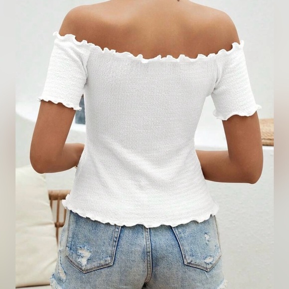 White Cropped Top - Picture 3 of 10